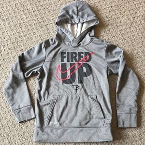 Nike Gray Striped Hoodie